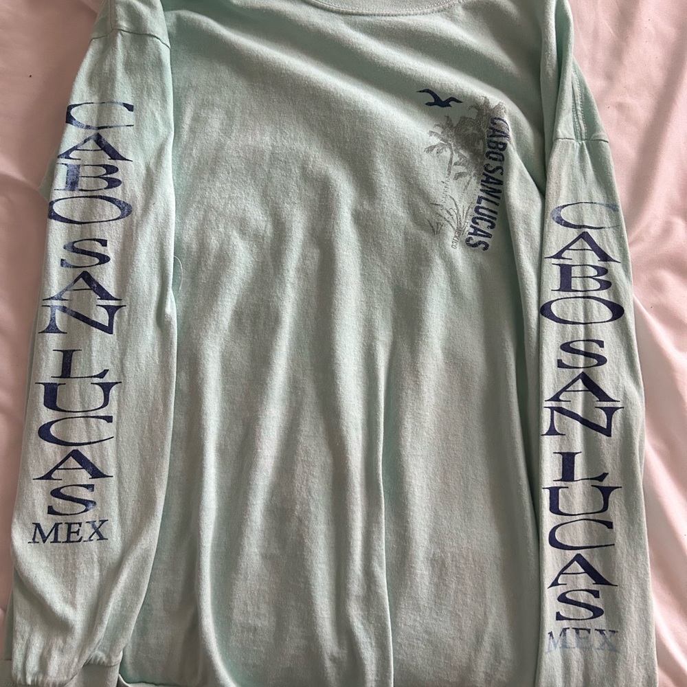 Hollister Cabo San Lucas Mint Long Sleeve Tee